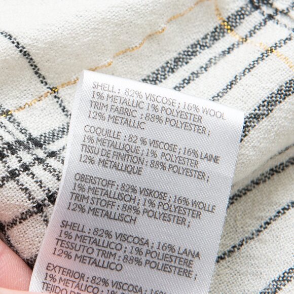 Anthropologie Darlene Plaid Peasant Blouse Plaid Top Floral Yoke Size Small - Picture 6 of 7